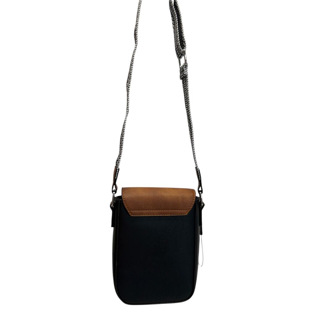 Faux Leather Crossbody Phone Bag Black Brown Small Cell Phone Purse Wallet NWT - Picture 10 of 10